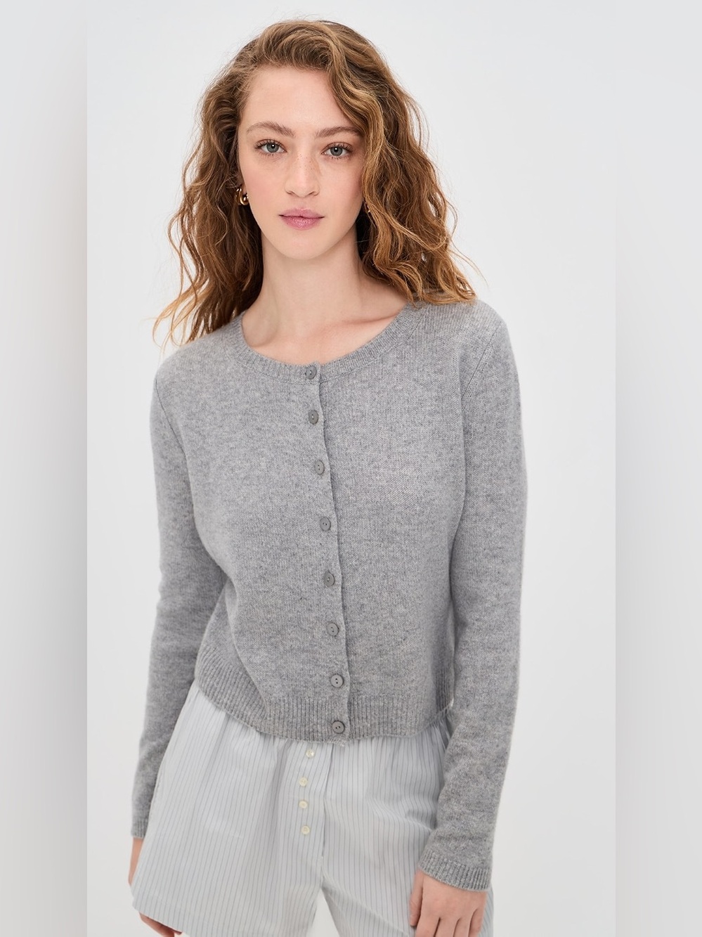 Reformation gray Clara cashmere cardigan
